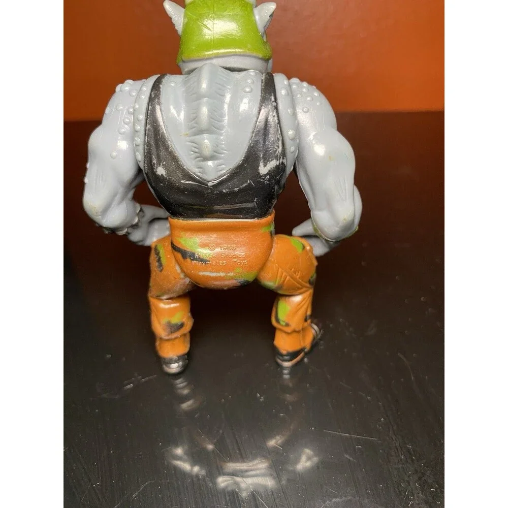 Vintage 1988 TMNT Rocksteady Action Figure Playmates Mirage Studios Rhino Toy